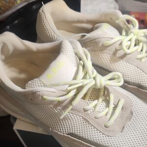 A.P.C. Cream and Neon Sneakers